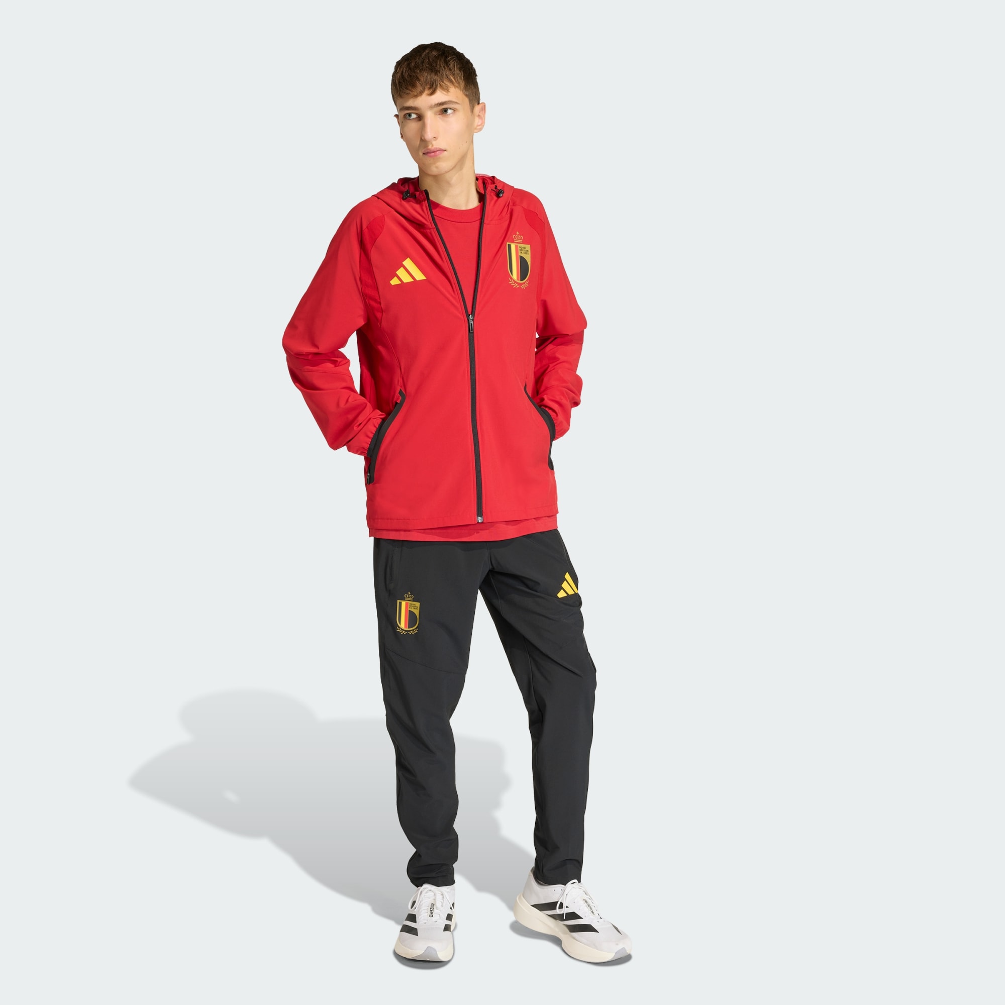 België Adidas Tiro Travel Windjack - Rood - View 3